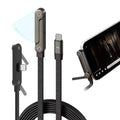 Câble USB-C 240W avec Support Téléscopique Intégré – Charge & Regarde en Même Temps